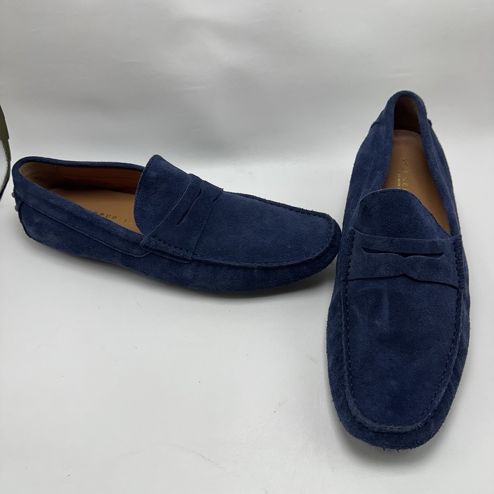New Republic Mark McNairy Blue Suede Leather‎ Driving Mocs Mens Size 12